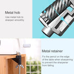 Deli Stationery Pencil Sharpeners Office School Supplies Mechanical Manual Pencil Sharpener(Black) - British D'sire