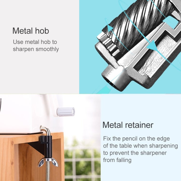 Deli Stationery Pencil Sharpeners Office School Supplies Mechanical Manual Pencil Sharpener(Black) - British D'sire
