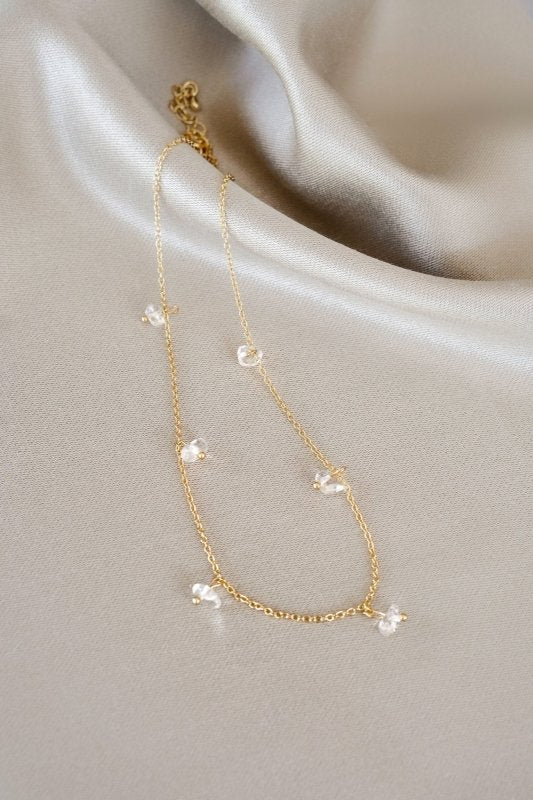 Delicate Quartz Necklace - Necklaces - British D'sire