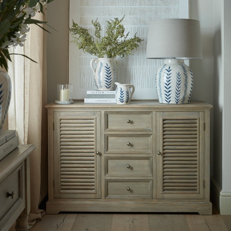 Delphine Collection 2 Door 4 Drawer Large Dresser Base - Sideboards - British D'sire