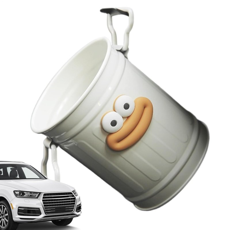 Desk Garbage Can,Cartoon Sausage Mouth Bin for Desk | Creative Countertop Garbage Can, Multipurpose Automotive Garbages Cans Rubbish Organizer for Car Interior Accessories - Home Decor - British D'sire Main image