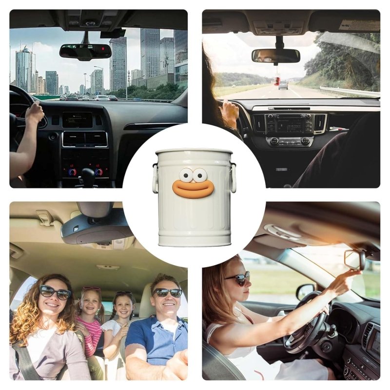 Desk Garbage Can,Cartoon Sausage Mouth Bin for Desk | Creative Countertop Garbage Can, Multipurpose Automotive Garbages Cans Rubbish Organizer for Car Interior Accessories - Home Decor - British D'sire