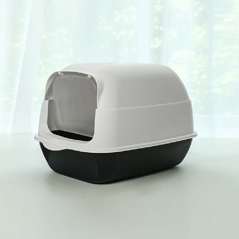 Detachable Cat Litter Box, Black+ White Secondary image
