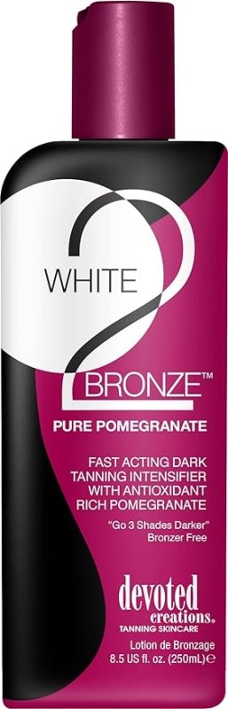 Devoted Creations White 2 Bronze Pomegranate sunbed tanning lotion cream (251 ml bottle) - British D'sire Main image