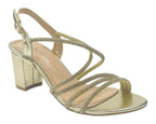 Diamante Glitter Ankle Strap Block Heel Shoes - Heels - British D'sire