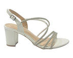 Diamante Glitter Ankle Strap Block Heel Shoes - Heels - British D'sire