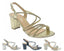 Diamante Glitter Ankle Strap Block Heel Shoes - Heels - British D'sire