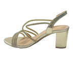 Diamante Glitter Ankle Strap Block Heel Shoes - Heels - British D'sire