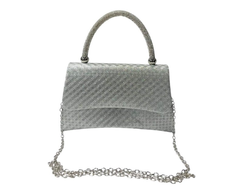 Diamante Glitter Clutch Tote Bag - Bags - British D'sire