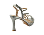 Diamante High Heel Glitter Ankle Strap Shoes - Heels - British D'sire