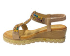 Diamante Slip On Wedge Sandals - Sandals - British D'sire