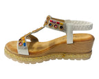 Diamante Slip On Wedge Sandals - Sandals - British D'sire