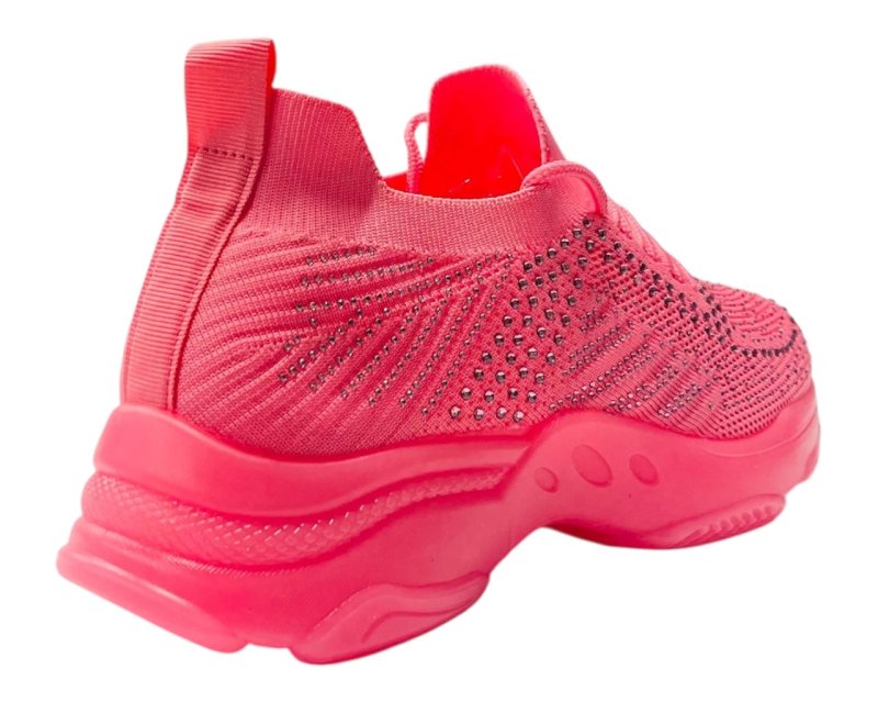 Diamante Socks Lace Up Trainers - Trainers - British D'sire