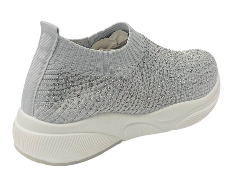 Diamante Socks Slip On Trainers - Trainers - British D'sire