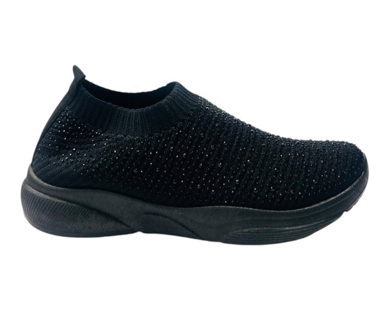 Diamante Socks Slip On Trainers Secondary image