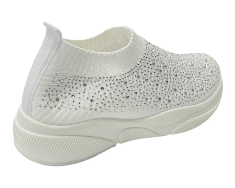 Diamante Socks Slip On Trainers - Trainers - British D'sire