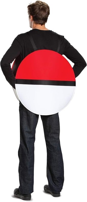Disguise Unisex Pokeball Classic Adult Costume - Video Games Fan Apparel - British D'sire