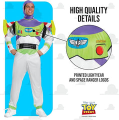 Disney Official Classic Buzz Lightyear Costume Adult, Toy Story Costume Adult - Movie & TV Fan Apparel - British D'sire