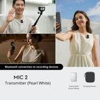 DJI Mic 2 Transmitter Bluetooth Connection To Recording Devices(Pearl White) - British D'sire