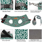 DogLemi Pet Cat Traction Rope Chest Harness Vest Type Traction Suit Cat Walking Rope, Size:XS(Green) - British D'sire