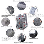 Doglemi Pet Outing Backpack Dog Shoulder Chest Bag Breathable Mesh Dog Cat Bag, Size:M(Gray) - British D'sire