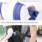 Doglemi Pet Outing Backpack Dog Shoulder Chest Bag Breathable Mesh Dog Cat Bag, Size:M(Green Black) - British D'sire
