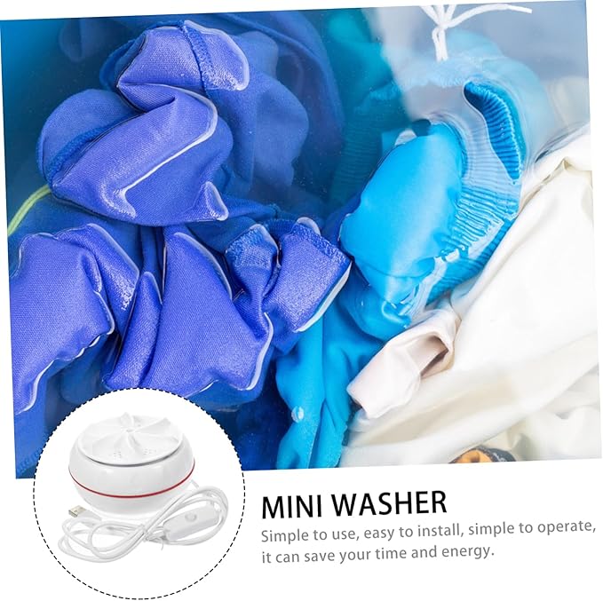 DOITOOL Mini Portable Washing Machine, Small Washer, Small Portable Washing Machine, Smart Washer Abs White Mini Washers, Clothes Washer, Socks Washing Machine Underwear The Lazy - British D'sire