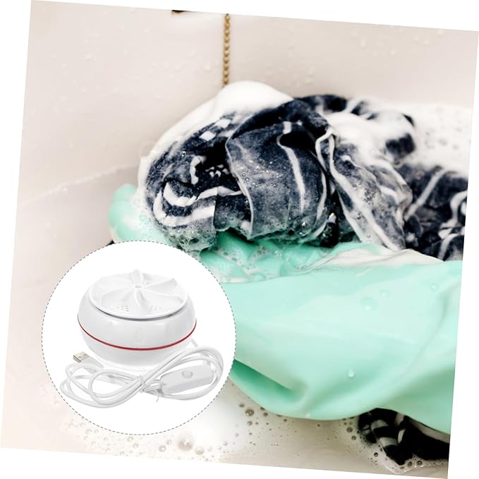 DOITOOL Mini Portable Washing Machine, Small Washer, Small Portable Washing Machine, Smart Washer Abs White Mini Washers, Clothes Washer, Socks Washing Machine Underwear The Lazy - British D'sire
