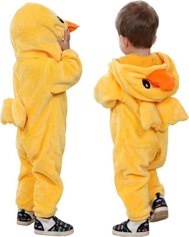 Doladola Unisex Baby Toddlers Romper Jumpsuit Hooded Cartoon Sleepsuits Infant Outfit - Rompers - British D'sire Main image