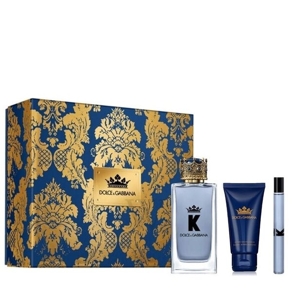 Dolce & Gabbana K Gift Set 100ml EDT + 10ml EDT + 50ml Aftershave Balm - Fragrance > For Him - British D'sire