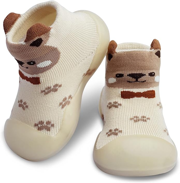 Dookeh Baby Shoes Boys Girls First Walking Shoes Non Slip Soft Sole Sneakers Toddler Infant Babygirl Sock Shoes - British D'sire