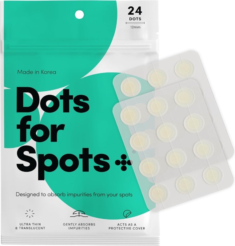Dots for Spots Acne Patches - Pack of 24 Translucent Hydrocolloid Pimple Patch Spot Treatment Stickers for Face and Body - Fast - Acting, Vegan & Cruelty Free Skin Care - Skincare - British D'sire Main image