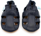 Dotty Fish Soft Leather Baby Shoes with Suede Soles. Toddler Sandals. Non - slip. Girls Boys. 0 - 6 Months to 18 - 24 Months - British D'sire