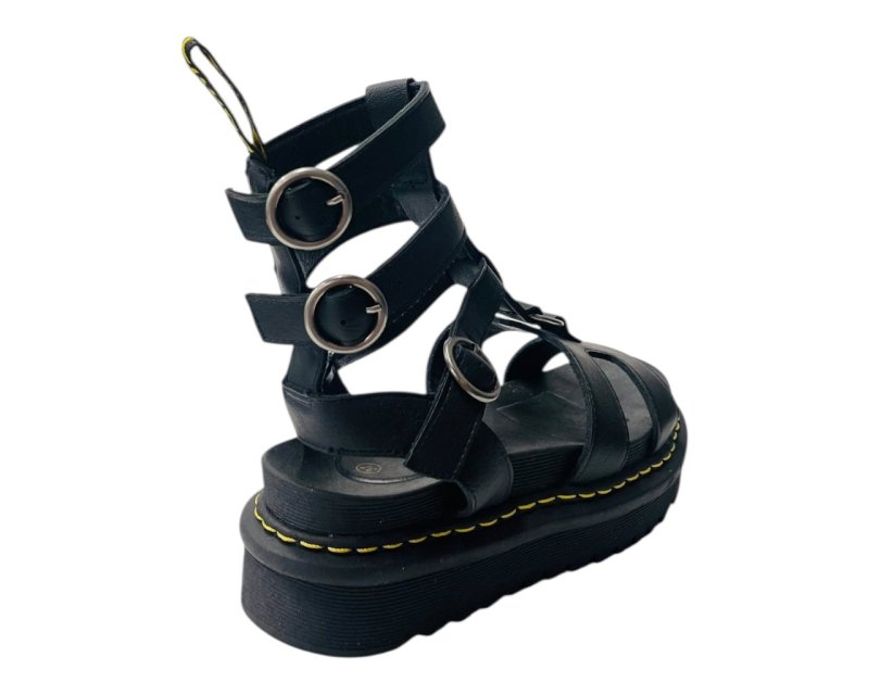 Double Ankle Strap Gladiator Sandals - Sandals - British D'sire