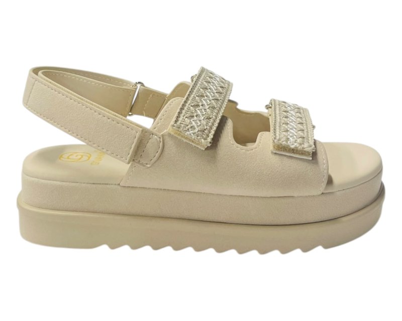 Double Strap Chunky Sole Sandals - Sandals - British D'sire
