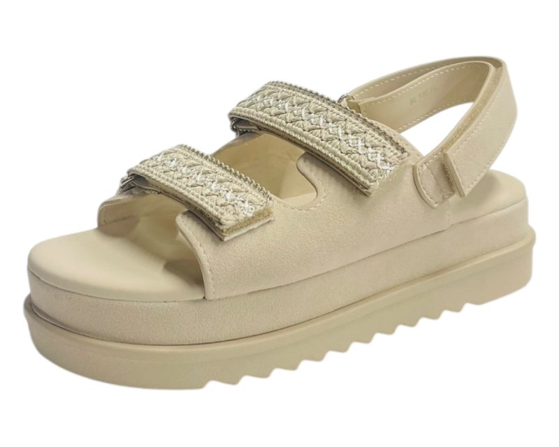 Double Strap Chunky Sole Sandals - Sandals - British D'sire