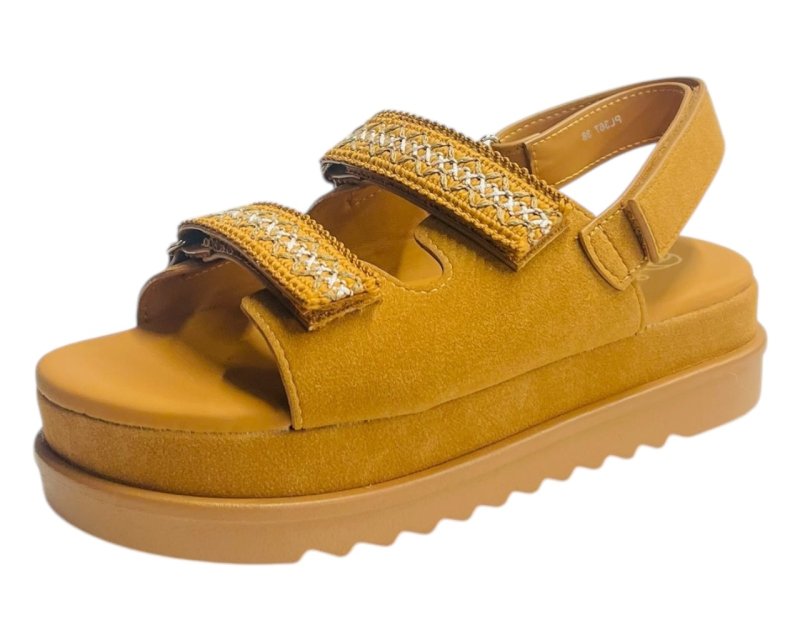 Double Strap Chunky Sole Sandals - Sandals - British D'sire