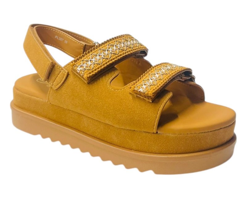 Double Strap Chunky Sole Sandals - Sandals - British D'sire