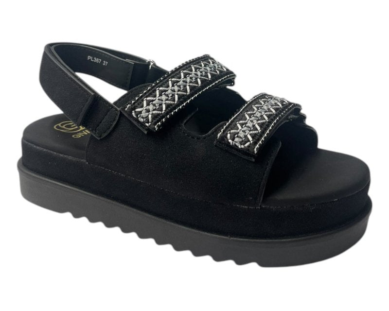 Double Strap Chunky Sole Sandals - Sandals - British D'sire