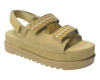 Double Strap Chunky Sole Sandals - Sandals - British D'sire