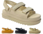 Double Strap Chunky Sole Sandals - Sandals - British D'sire