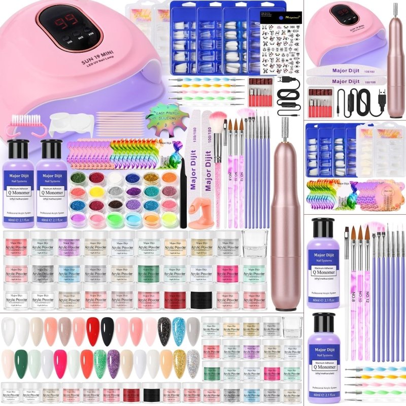 DouborQ Acrylic Nail Kit for beginner with everything - Nails Care - British D'sire Main image
