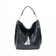 Italian Designer Black Soft Leather Right Pocket Hobo Bag Zeta