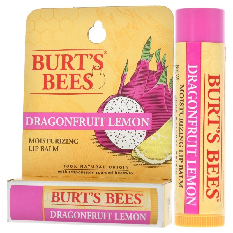 Dragonfruit Lemon Moisturizing Lip Balm by Burts Bees for Unisex - 0.15 oz Lip Balm - Lip Balm - British D'sire