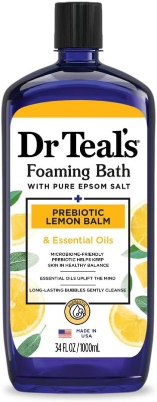 Dr.Teal's Foaming Bath with Pure Epsom Salt Prebiotic Lemon Balm 1000ML - foam bath - British D'sire