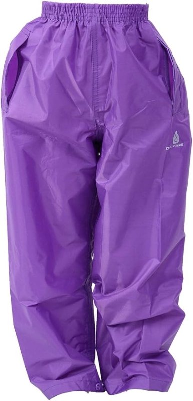 DRY KIDS Childrens Waterproof Over Trousers. Boys and Girls Rainwear for Outdoor Play - Trousers - British D'sire Main image
