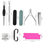 DT17 - 1 17 In 1 Pedicure Kit Foot File And Grinder Exfoliating Manicure And Pedicure Tools(White) - British D'sire