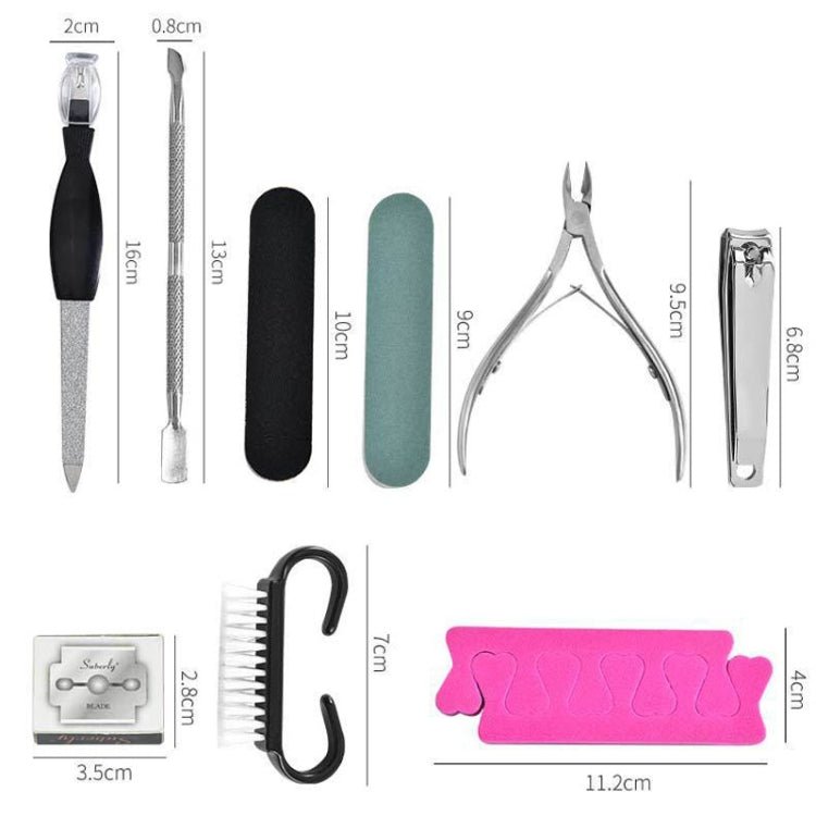 DT17 - 1 17 In 1 Pedicure Kit Foot File And Grinder Exfoliating Manicure And Pedicure Tools(White) - British D'sire
