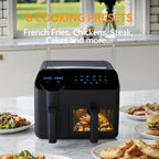 Dual Basket 9.5L Air Fryer with Smart Touch Screen - Air Fryer - British D'sire