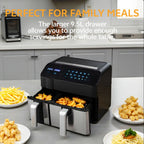 Dual Basket Air Fryer with Smart Touch Screen - Air Fryer - British D'sire
